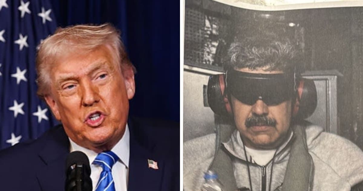 Donald Trump shared a video mocking Nicolas Maduro after reports of his capture surfaced (Screengrab/@realDonaldTrump/Truth, Getty Images)