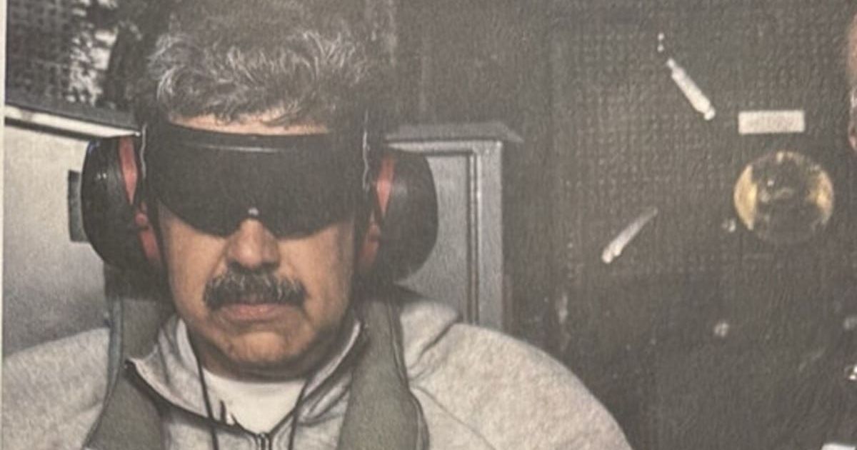 The first photo of deposed Venezuelan dictator Nicolás Maduro was released by President Donald Trump (Trump Truth Social)