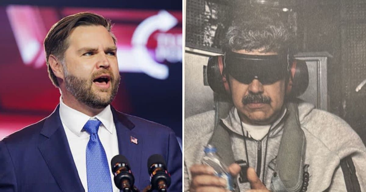 Vance took to his X to praise the capture of Maduro, asserting that the raid proves President Trump means what he says and that ‘palaces in Caracas’ won’t shield traffickers from US justice (Caylo Seals/Getty Images)