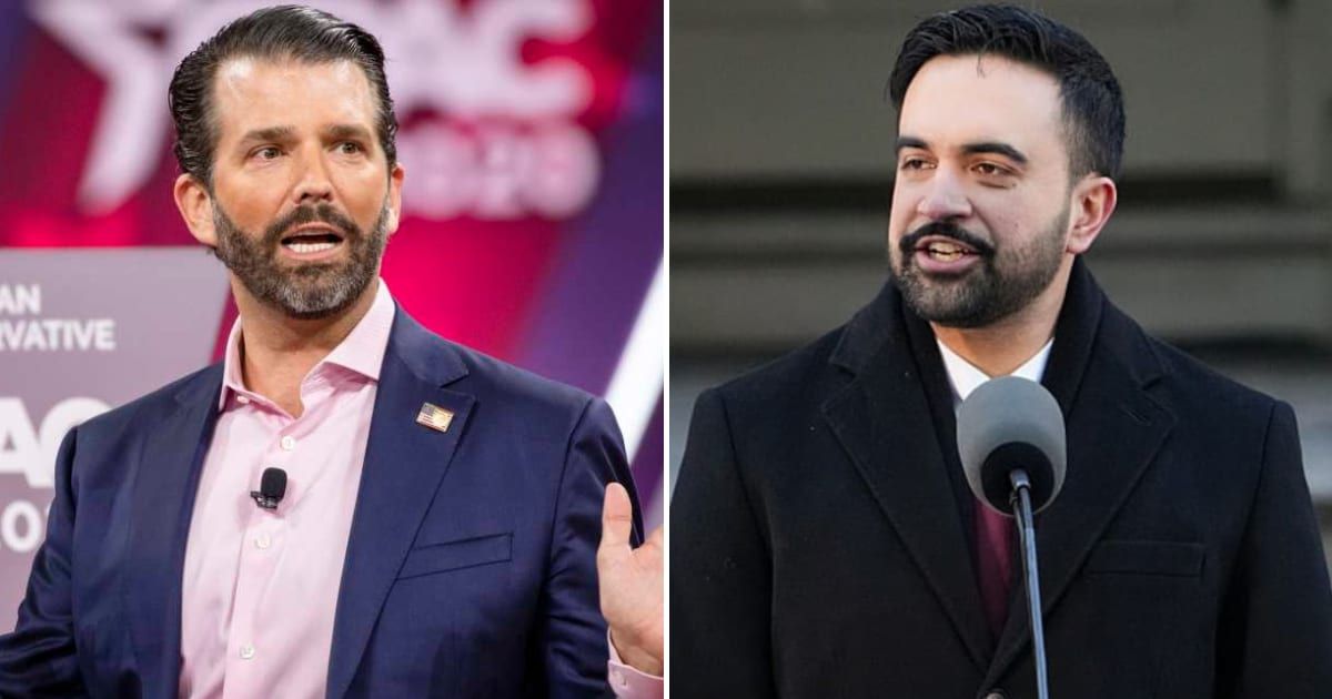 Donald Trump Jr had responded on X to Mayor Zohran Mamdani’s criticism, saying Venezuelans who fled the regime were ecstatic about the arrest (Samuel Corum/Getty Images, David Dee Delgado/Getty Images)