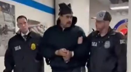 Nicolas Maduro appears solemn in handcuffs as he makes first public comment since his capture