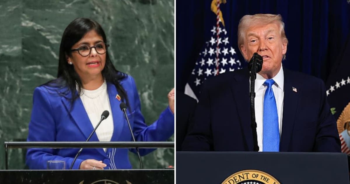 In a telephonic interview with 'The Atlantic', Trump stated he would not tolerate what he described as Rodríguez's defiant rejection of US intervention (Joe Raedle/Getty Images, Drew Angerer/Getty Images)