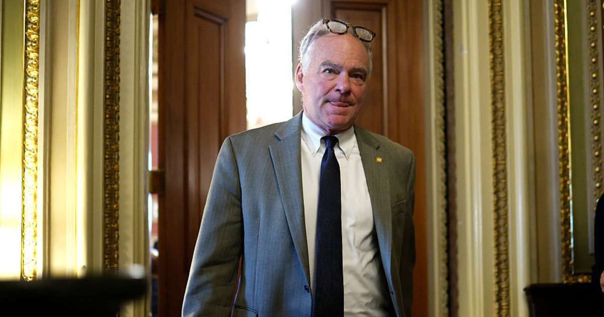 Senator Tim Kaine was challenged after blaming President Donald Trump for Joe Biden’s Venezuela record, citing a $25 million reward but no action (Getty Images)