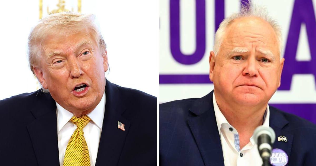Donald Trump reshared a video alleging Gov Tim Walz ordered Hortman’s killing (Getty Images)