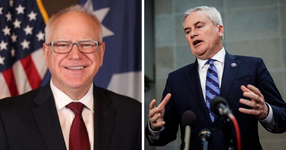 House Oversight Committee Chairman James Comer argued that if Tim Walz skipped testimony, it would be politically indefensible amid scrutiny of welfare fraud in Minnesota (Getty Images)
