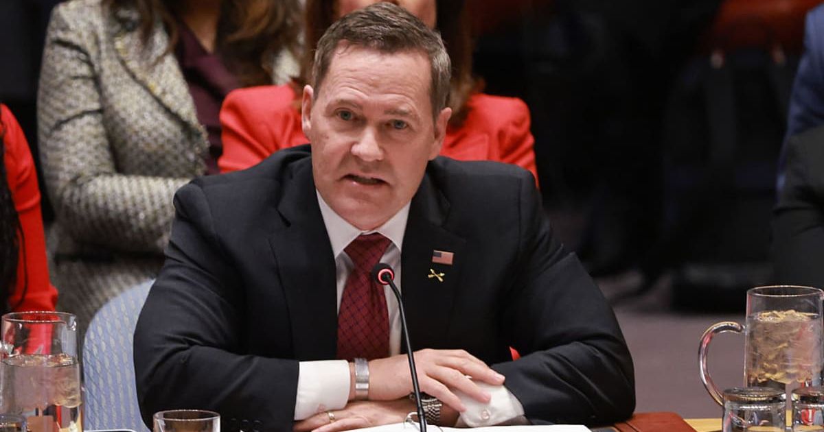 US Ambassador to the United Nations Mike Waltz speaks at a Security Council meeting at the United Nations (UN) concerning the situation in Venezuela on January 05, 2026, in New York City (Getty Images) 