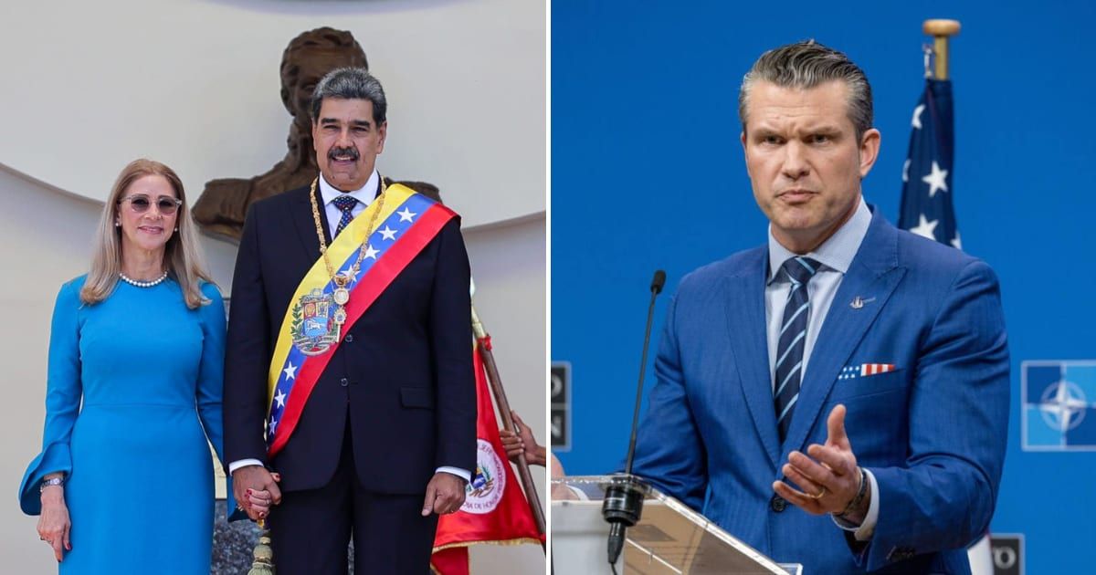 Pete Hegseth revealed Maduro and Cilia Flores were unaware of the US raid (Getty Images)