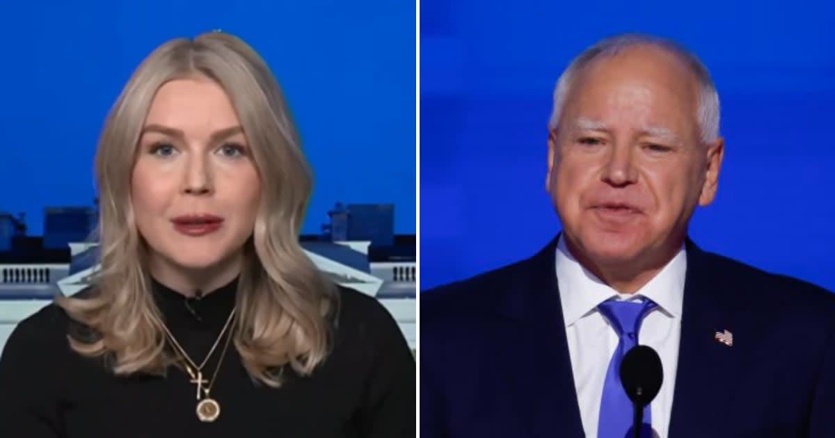 Karoline Leavitt ripped Tim Walz saying he has turned Minneapolis into land of '10,000 Somali schemes' (Screengrab/Fox News, Getty Images)