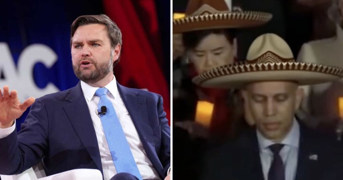 Vice President JD Vance shared an image on X without comment, featuring Democratic leaders Chuck Schumer and Hakeem Jeffries (Getty Images, X/JD Vance)