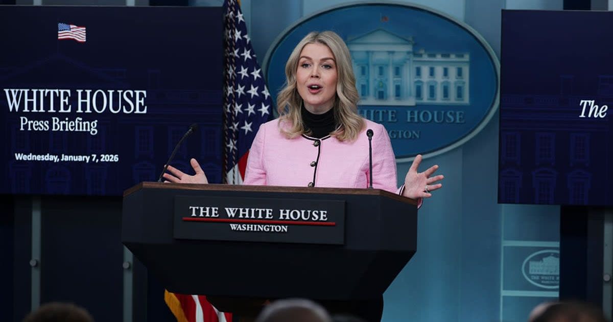 Karoline Leavitt stressed that interim Venezuelan authorities remained under US direction, with decisions reportedly dictated from Washington (Alex Wong/Getty Images)