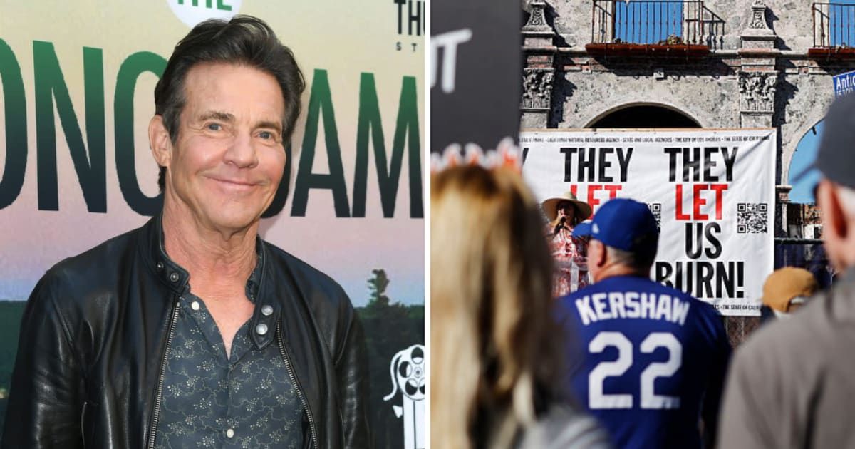 Dennis Quaid attended the Palisades protest and supported wildfire victims (Getty Images)