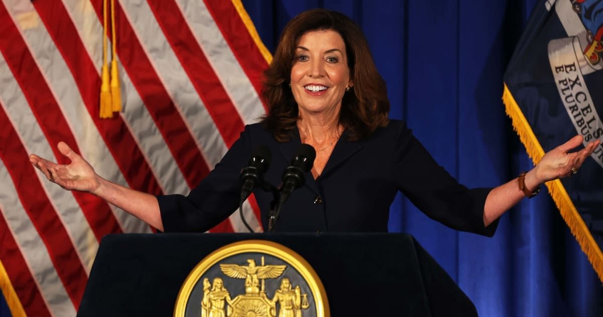 New York Governor Kathy Hochul condemned the ICE shooting, saying the death of Renee Nicole Good forced her to rethink immigration enforcement in New York (Getty Images)