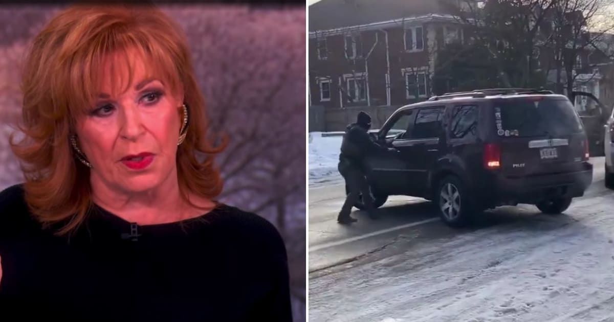 Joy Behar referenced multiple events that have sparked national concern, including the shooting by an ICE agent that claimed the life of a Minneapolis woman (@MarcoFoster/X)