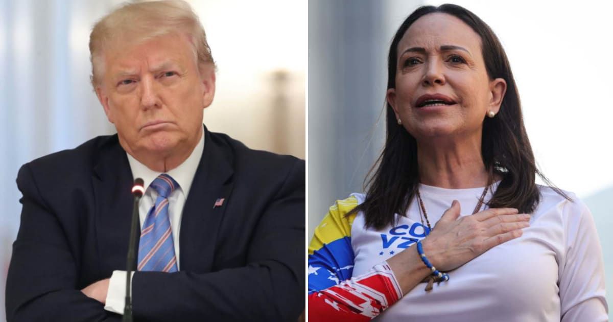 Donald Trump said that it would be an honor if María Corina Machado shared her Nobel Peace Prize, an idea she had reportedly publicly entertained while praising the president's role in recent events (Getty Images)