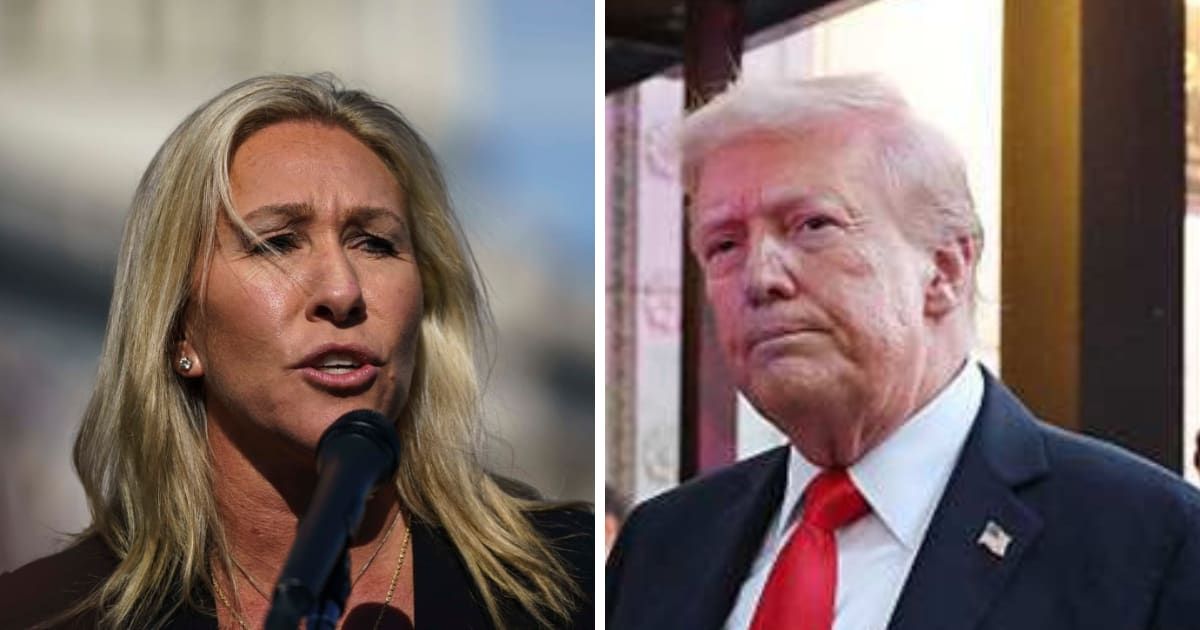Marjorie Taylor Greene was accused of involvement in the disruption of Donald Trump’s private dinner with senior officials (Getty Images)