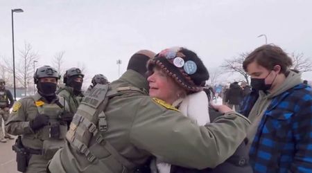Border Patrol agent shares hug with anti-ICE protester during Minnesota clash, says 'I love you'