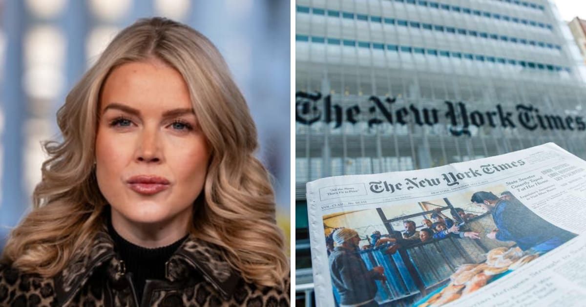 Karoline Leavitt called on the New York Times to update its reporting after the release of new cell phone footage related to the Minneapolis shooting (Getty Images)