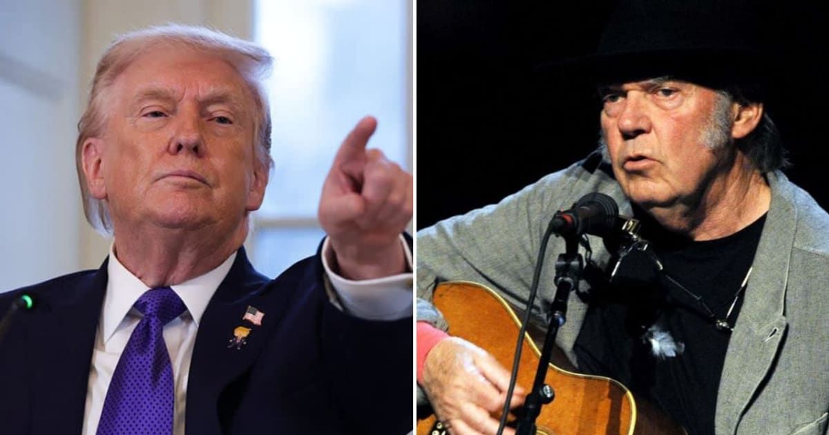 Neil Young criticized Donald Trump and his administration for causing national instability (Alex Wong/Getty Images, Kevin Winter/Getty Images)