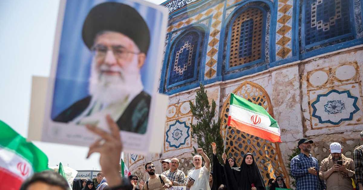 Iran's Supreme Leader Ayatollah Ali Khamenei rejected calls for restraint from European leaders including British Prime Minister Keir Starmer, French President Emmanuel Macron, and German Chancellor Friedrich Merz (Getty Images)