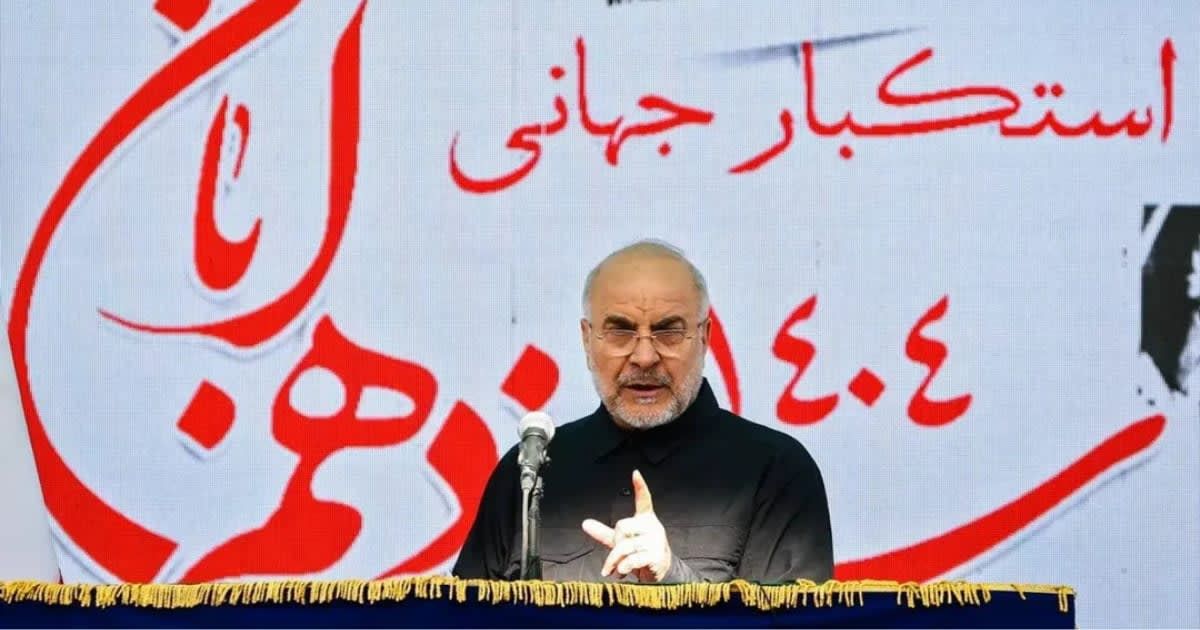 Iran’s Parliament Speaker Mohammad Baqer Qalibaf cautioned that US military and shipping centers could face direct retaliation if America launched attacks (@ghalibaf.ir/Instagram)