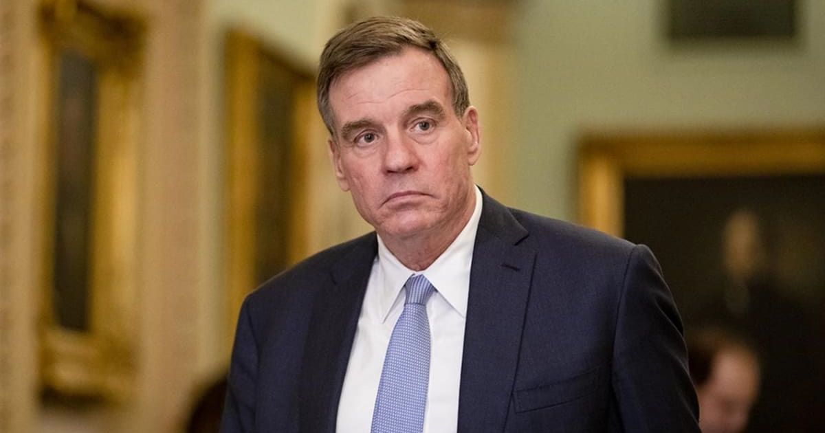 Mark Warner warned against unilateral action in Iran, urging caution and questioning whether President Donald Trump envisioned airstrikes or ground troops (Samuel Corum/Getty Images)