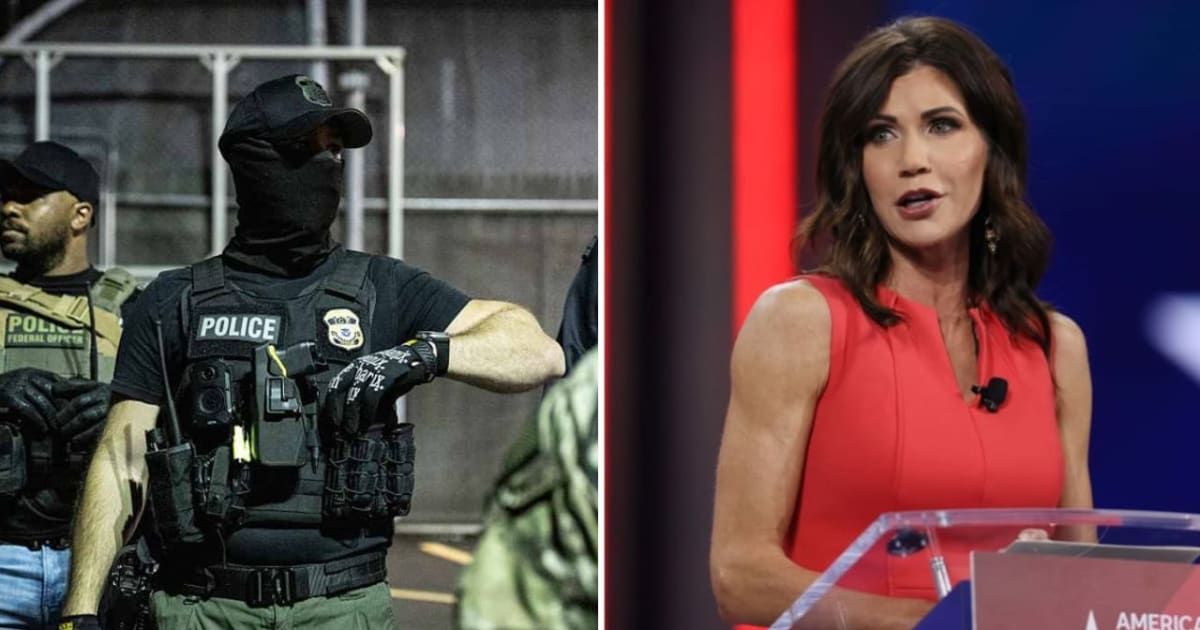 Kristi Noem said the Department of Homeland Security had sent about 2,100 ICE agents to Minnesota and would send more to support operations amid protests (Getty Images)