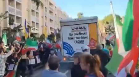 U-Haul truck with 1953 warning message plows through anti-Iran regime rally in LA, multiple injured