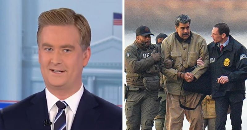 Peter Doocy  shows footage of being hit by weapon similar to sonic device from Maduro capture