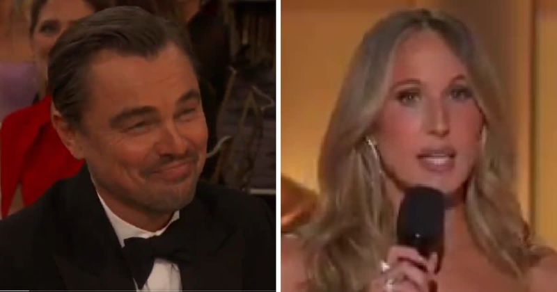 Leonardo DiCaprio reacts to Nikki Glaser’s jab over younger girlfriends in Golden Globes monologue