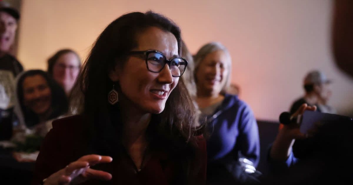 Mary Peltola revived her 2022 slogan 'Fish, Family, Freedom', linking Alaska’s cultural identity and subsistence traditions to the vision for her Senate campaign (Spencer Platt/Getty Images)