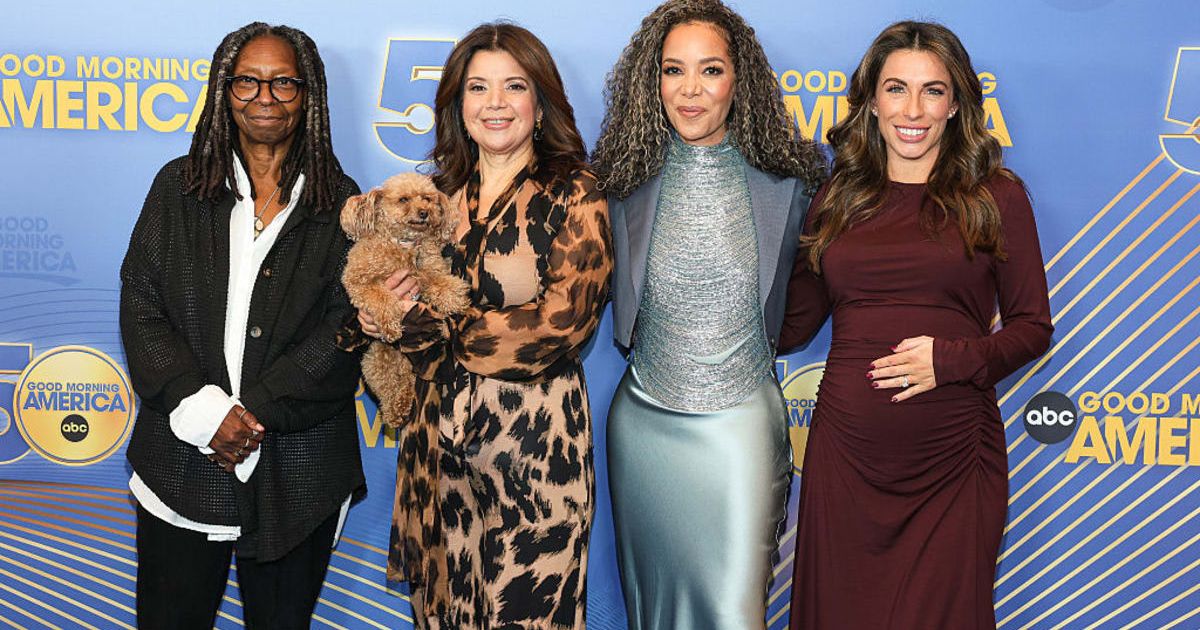 Whoopi Goldberg, Ana Navarro, Sunny Hostin, and Alyssa Farah Griffin attend Good Morning America's 50th Anniversary Celebration on November 03, 2025 in New York City (Manoli Figetakis/Getty Images)