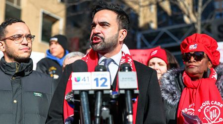 Zohran Mamdani stands with 15,000 striking NYC nurses on picket line