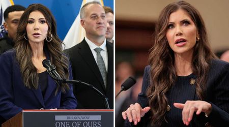 Fact Check: Did Kristi Noem’s podium at DHS use problematic slogan ‘One of ours, all of yours’?