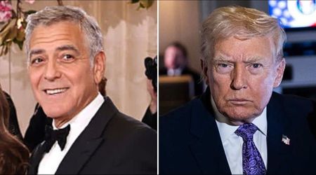 George Clooney greets Golden Globes crowd in French weeks after Trump mocked him