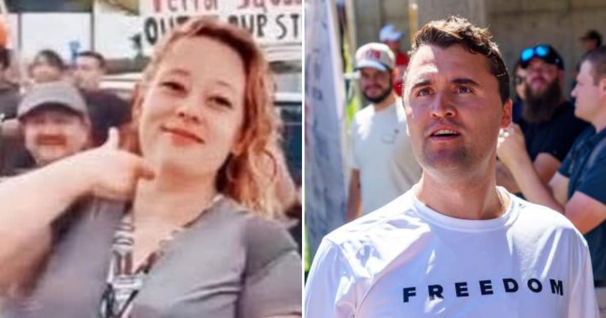 An image that went viral showed Renee Nicole Good mocking Charlie Kirk's death (@Memere269/X, Getty Images)