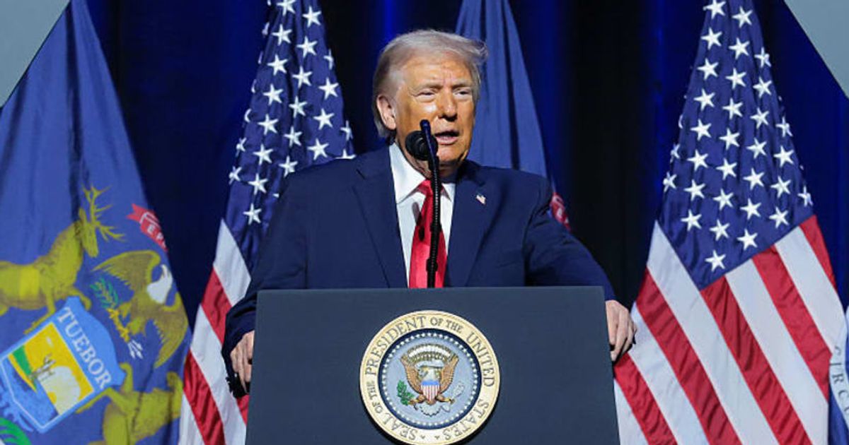 Donald Trump said he was often the oldest person in the room, reflecting on aging while discussing economic and political issues (Getty Images)