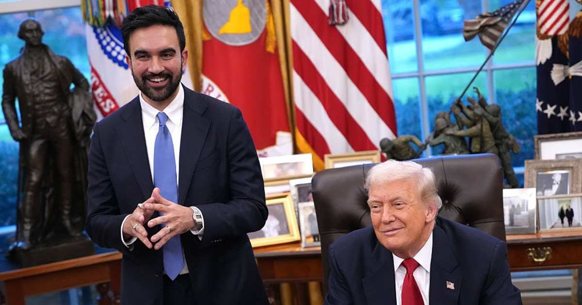 A report mentioned that Donald Trump and Mayor Zohran Mamdani texted frequently, with back-channel talks more extensive than previously thought (Andrew Harnik/Getty Images)