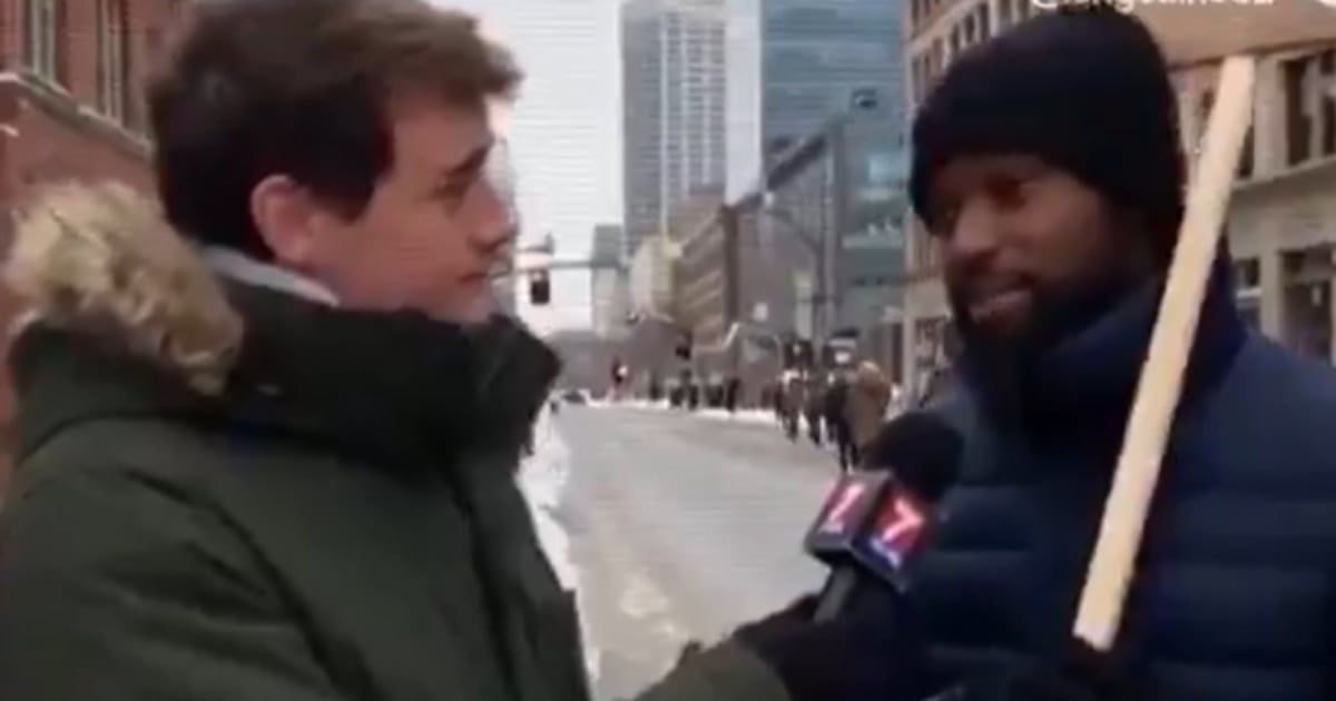 A viral clip showed an anti-ICE protester admitting to taking an hourly payment to protest against ICE (@Constitustion/X)