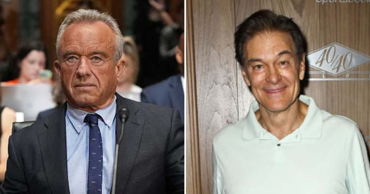 A viral clip showed Robert F Kennedy Jr (Left) saying Dr Oz saw Donald Trump's report and said he has highest testosterone level for someone over 70 (Getty Images)
