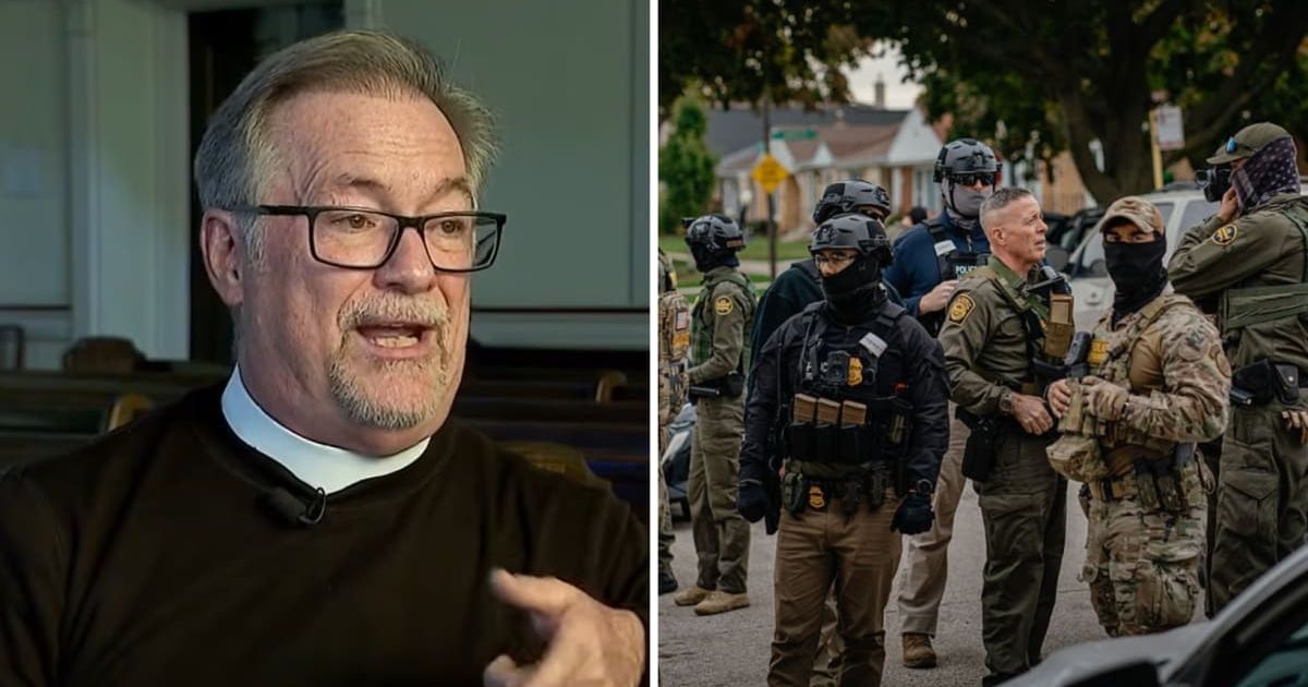 Kenny Callaghan said the encounter was intimidating and showed Immigration and Customs Enforcement’s tactics aimed to instill fear (Screengrab/FOX 9 Minneapolis-St Paul, Getty Images)