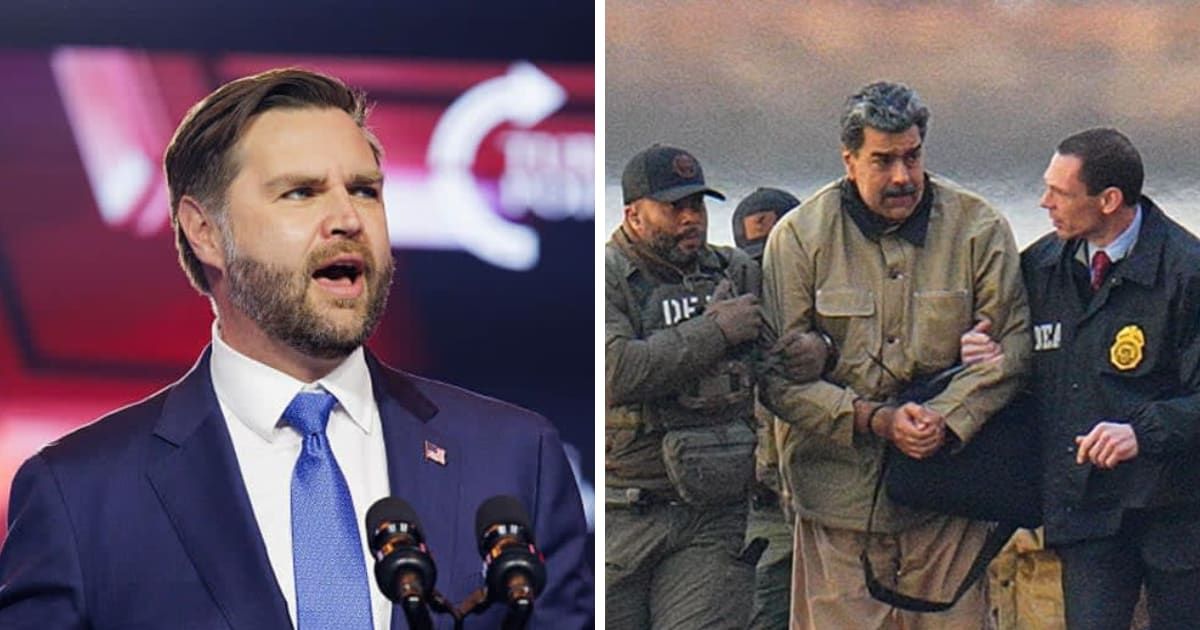 Senate Republicans blocked a war powers resolution on Venezuela after GOP senators flipped, and Vice President JD Vance broke a 50–50 tie to defeat it (Getty Images)