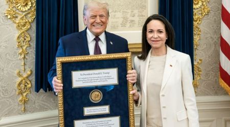 Trump receives Nobel Peace Prize medal from Maria Corina Machado, hails it as a ‘wonderful gesture'