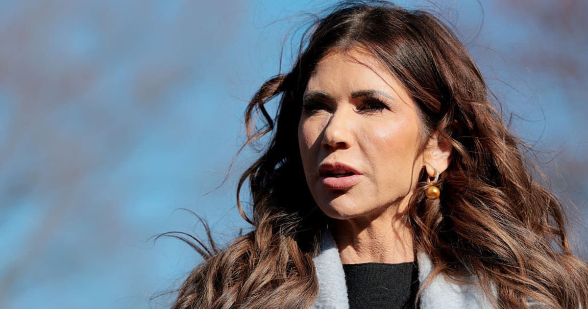 Kristi Noem said ICE may question people near a target to verify their identity and will detain anyone found breaking federal law (Anna Moneymaker/Getty Images)