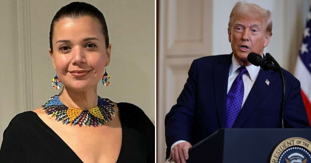 Ana Navarro criticized President Donald Trump, saying his response to protests and immigration enforcement had permanently damaged any claim he might have to peacemaker status (Instagram/@ananavarrofl, Getty Images)