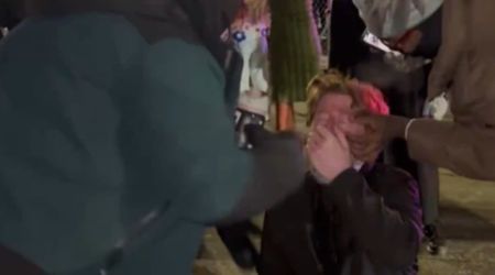 Protester cries after he gets pepper-sprayed at Whipple Federal Building demonstration