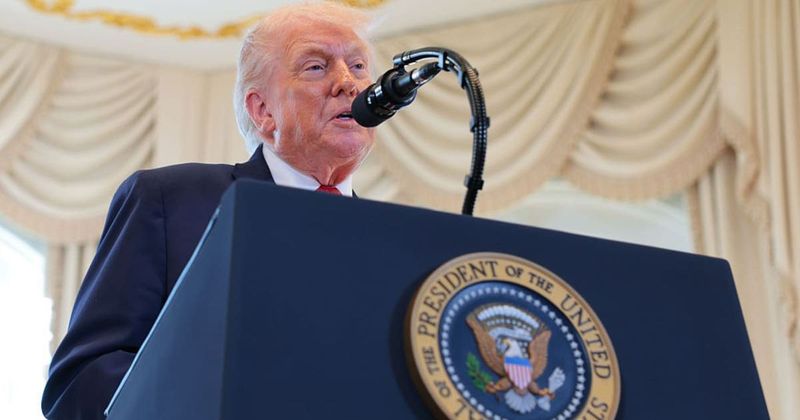 Trump says 'we got men out of women's sports' as SCOTUS considers transgender athlete bans