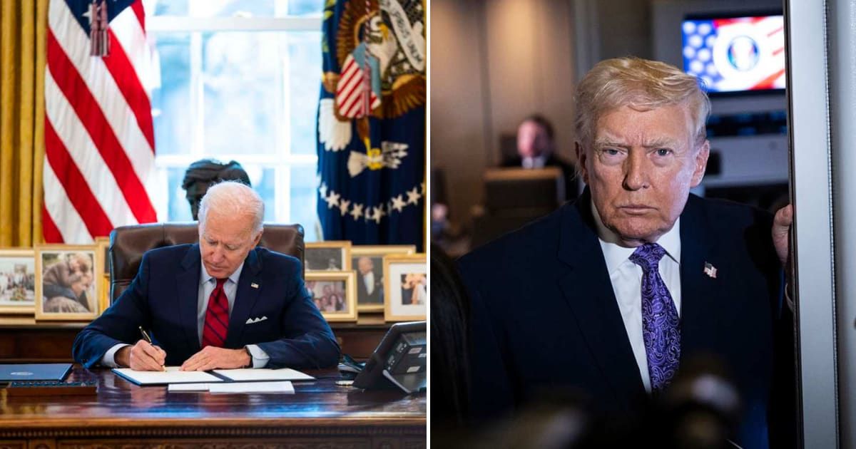 President Donald Trump once again ranted about former President Joe Biden's autopen usage on Truth Social on Saturday, January 17 (Getty Images)