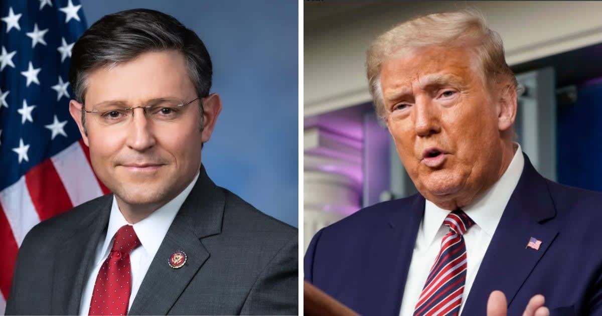 Mike Johnson is urging Republicans to pursue another party-line bill despite internal divisions and a razor-thin majority (Speaker Mike Johnson/Facebook, Getty Images)