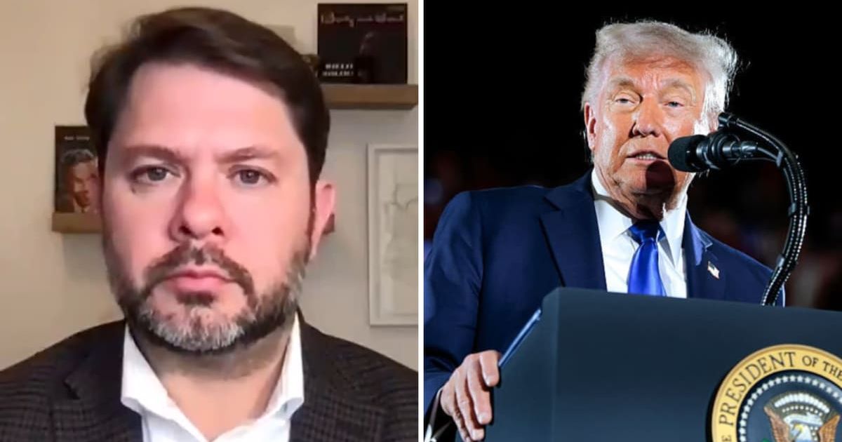 Ruben Gallego said President Donald Trump is acting irrationally, harming America’s global reputation and economic strength through petty decisions (Screengrab/'Anderson Cooper 360', Getty Images)