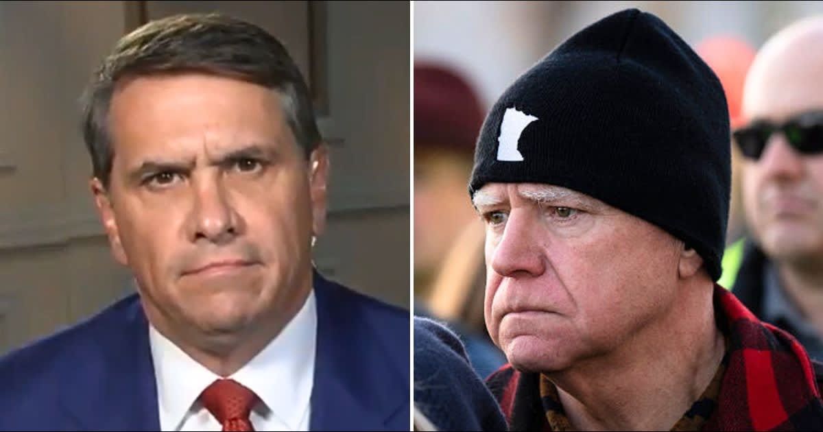 Deputy Attorney General Todd Blanche criticized Minnesota governor Tim Walz and said the DOJ is investigating the church protest (Screengrab: Fox News, Stephen Maturen/Getty Images)